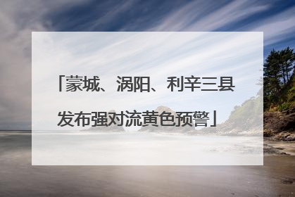 蒙城、涡阳、利辛三县发布强对流黄色预警