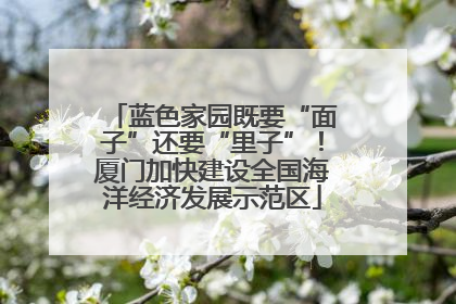 蓝色家园既要“面子”还要“里子”！厦门加快建设全国海洋经济发展示范区