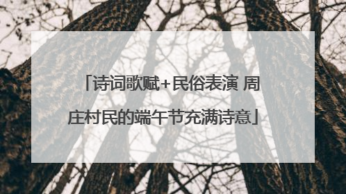 诗词歌赋+民俗表演 周庄村民的端午节充满诗意