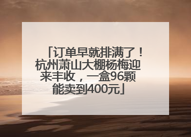 订单早就排满了！杭州萧山大棚杨梅迎来丰收，一盒96颗能卖到400元