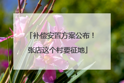 补偿安置方案公布！张店这个村要征地