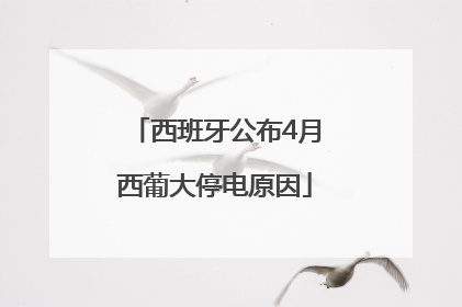 西班牙公布4月西葡大停电原因