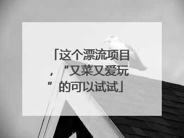 这个漂流项目，“又菜又爱玩”的可以试试