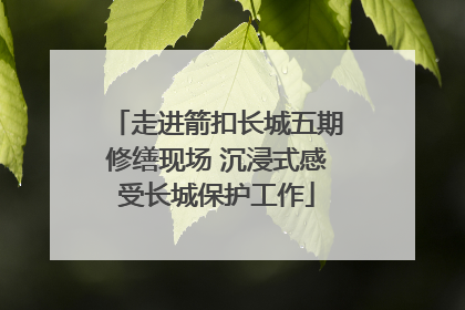 走进箭扣长城五期修缮现场 沉浸式感受长城保护工作