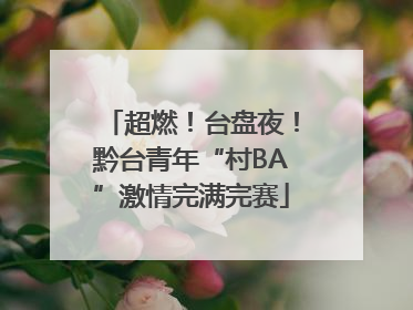 超燃！台盘夜！黔台青年“村BA”激情完满完赛