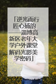 逆光而行 匠心捕韵——淄博高新区老年大学户外课堂解码光影美学密码