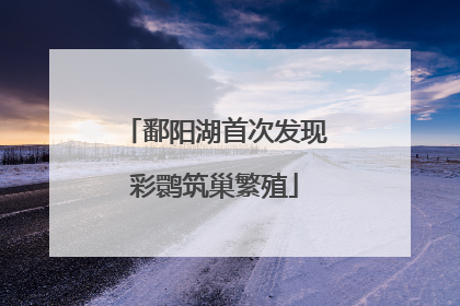鄱阳湖首次发现彩鹮筑巢繁殖