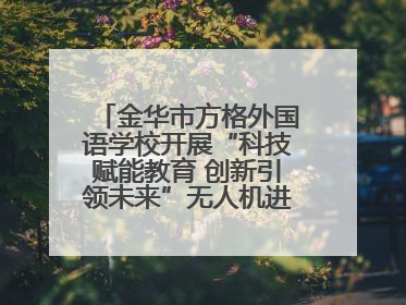 金华市方格外国语学校开展“科技赋能教育 创新引领未来”无人机进校园主题活动