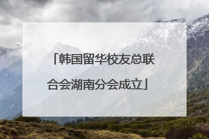 韩国留华校友总联合会湖南分会成立