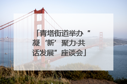 青塔街道举办“凝‘新’聚力·共话发展”座谈会