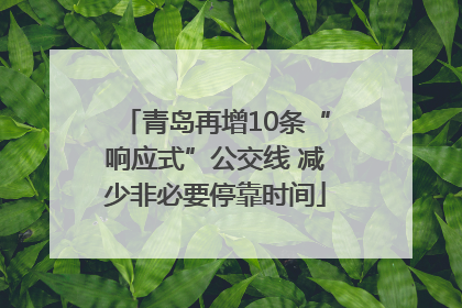 青岛再增10条“响应式”公交线 减少非必要停靠时间