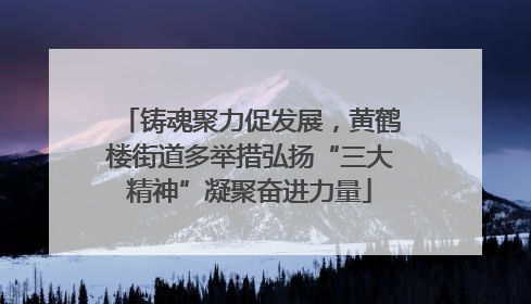 铸魂聚力促发展，黄鹤楼街道多举措弘扬“三大精神”凝聚奋进力量