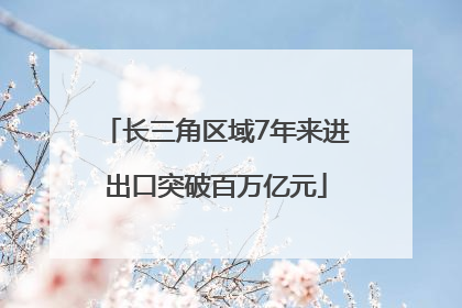 长三角区域7年来进出口突破百万亿元