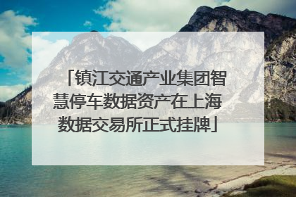 镇江交通产业集团智慧停车数据资产在上海数据交易所正式挂牌