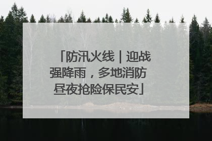 防汛火线｜迎战强降雨，多地消防昼夜抢险保民安