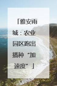 雅安雨城：农业园区跑出播种“加速度”