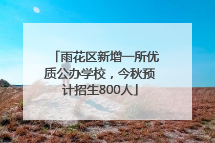 雨花区新增一所优质公办学校，今秋预计招生800人
