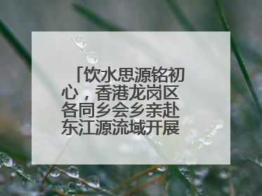 饮水思源铭初心，香港龙岗区各同乡会乡亲赴东江源流域开展国情研学活动