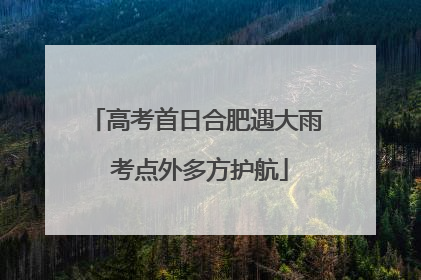 高考首日合肥遇大雨 考点外多方护航