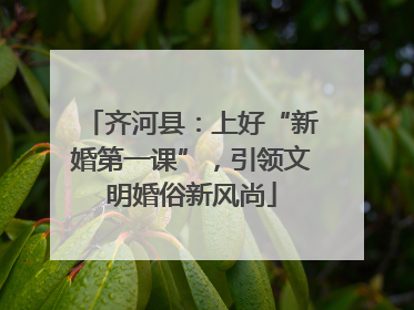 齐河县：上好“新婚第一课”，引领文明婚俗新风尚
