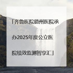 齐鲁医院德州医院承办2025年度公立医院绩效监测智享汇