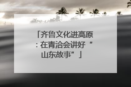 齐鲁文化进高原：在青洽会讲好“山东故事”