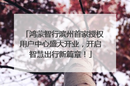鸿蒙智行滨州首家授权用户中心盛大开业，开启智慧出行新篇章！