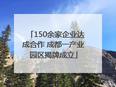 150余家企业达成合作 成都一产业园区揭牌成立