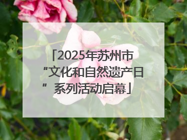 2025年苏州市“文化和自然遗产日”系列活动启幕