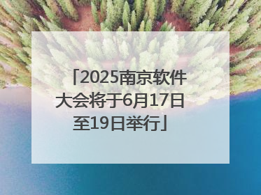 2025南京软件大会将于6月17日至19日举行