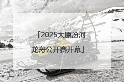 2025太原汾河龙舟公开赛开幕