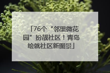 76个“邻里微花园”扮靓社区！青岛绘就社区新图景