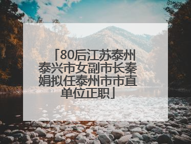 80后江苏泰州泰兴市女副市长秦娟拟任泰州市市直单位正职