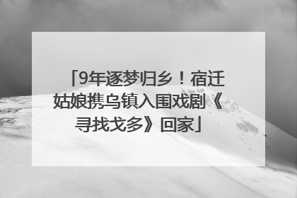 9年逐梦归乡！宿迁姑娘携乌镇入围戏剧《寻找戈多》回家