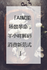 AI赋能场景革命，羊小咩解码消费新范式