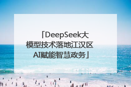 DeepSeek大模型技术落地江汉区 AI赋能智慧政务